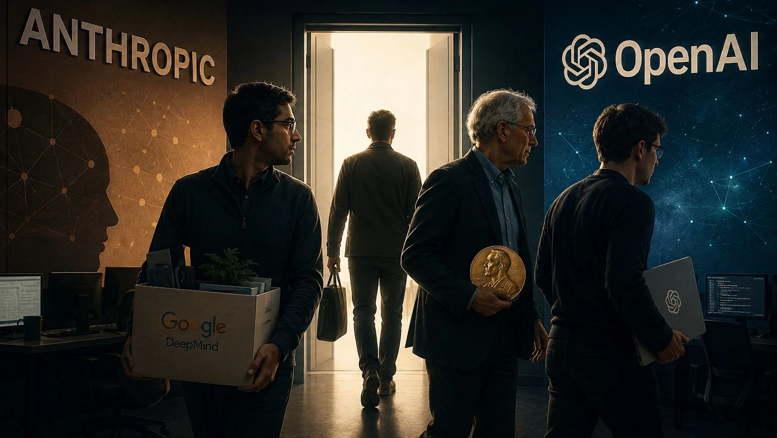 Утечка мозгов из Google: создатели Gemini и нобелевский лауреат уходят в Anthropic и OpenAI